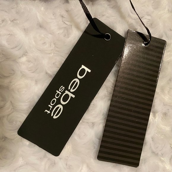 bebe Sport Heather Gray & Black Logo Sports Bra - Small - Picture 3 of 8